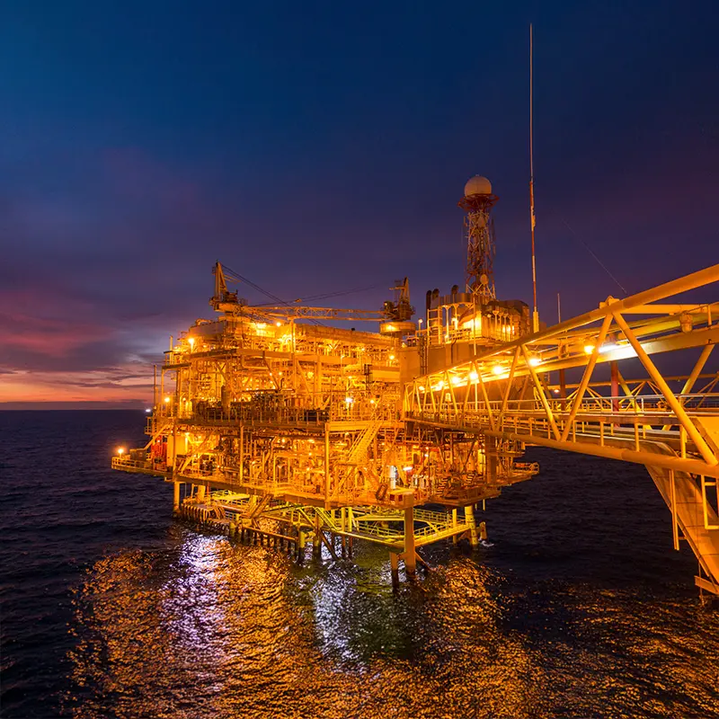 Offshore oil gas rig platform