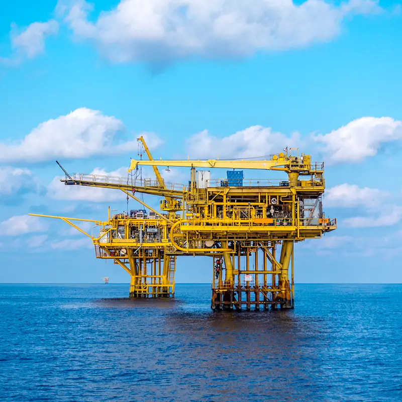 Oil gas platform in the gulf