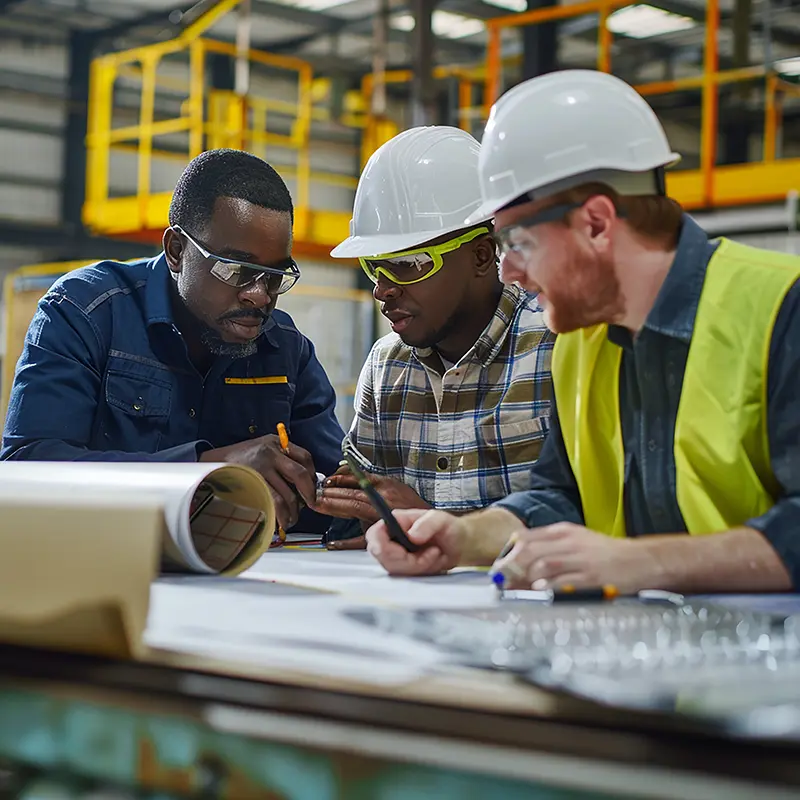 Workers in a meeting